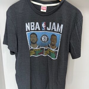 HOMAGE Black NBA Jam Brooklyn Nets Irving & Durant Graphic Tee Vintage